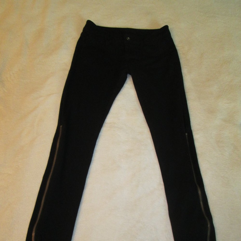 Express Black Extreme Stretch Skinny Legging Side Zipper Pants Size XS Jegging
